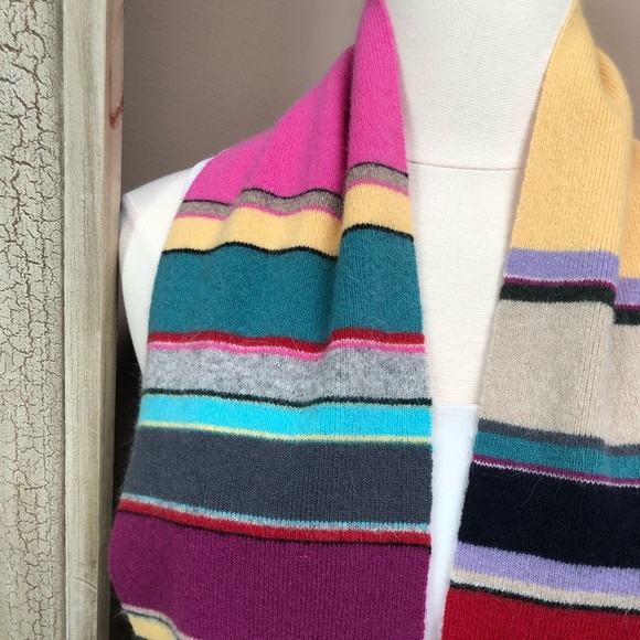 Ralph RL striped wool blended scarf - Picture 3 of 5